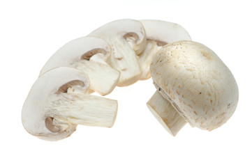 Button mushrooms and slices