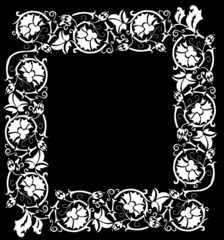 white color symmetric frame