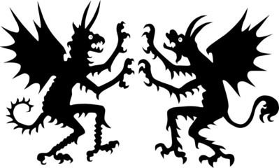 two devil silhouettes