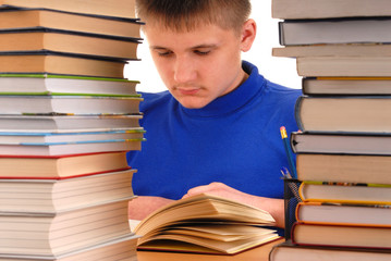 Boy in Library