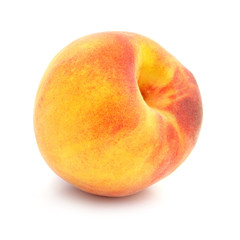 ripe peach fruit isolated