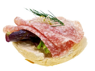 belegte brötchen,baguette,salami,salat,sprossen