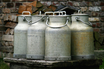 alte Milchkannen