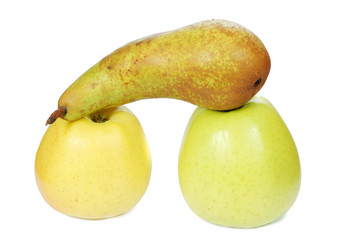 two apple and pear