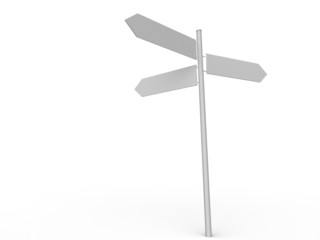 blank signs on white