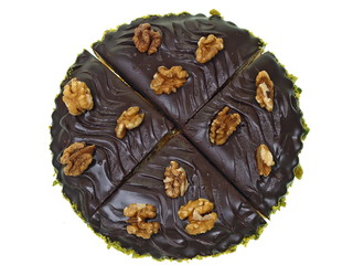 party dessert, walnuss schokoladenkuchen, winterküche