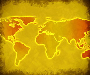 world map technology background