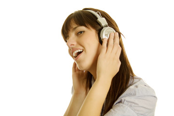 Fototapeta premium Listening to music