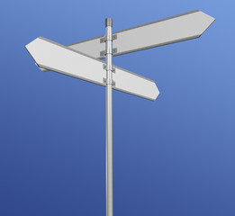 Blank signpost  path included
