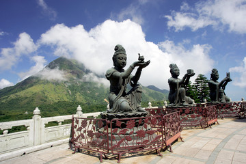 Buddhist statues, Po Lin Monastery, Hong Kong