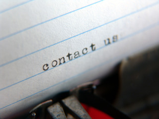 typewriter - contact us
