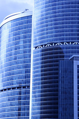 Obraz premium Modern skyscrapers close-up