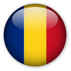 Fototapeta premium Romanian flag button