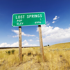 Wyoming road sign. - 8219245
