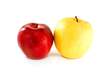 Red and yellow apples
