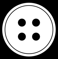 Fototapeta premium four hole button abstract in black and white 