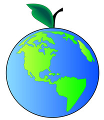 concept apple earth or beginning of creation