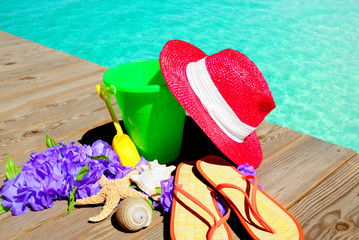 Beach Items by Pool