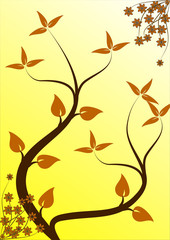 Yellow Floral Background design