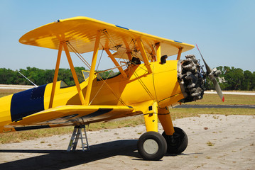 Vintage yellow airplane - 8228202