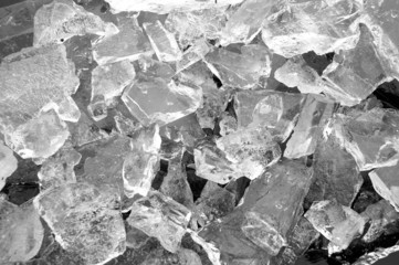 zerbrochene Eisstücke