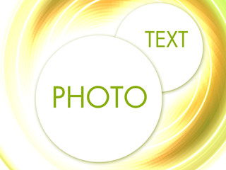 abstract yellow frame from circles