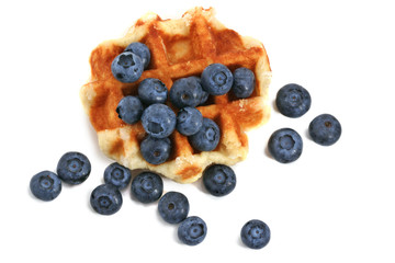 waffle and blueberries