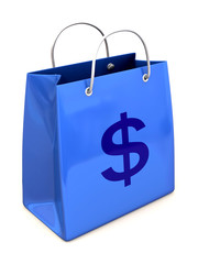 Shopping bag with dollar