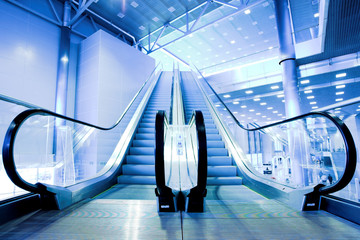 Escalators in exhibition