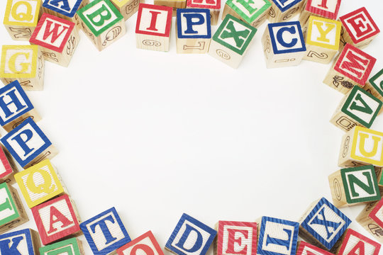 Alphabet Blocks with Copy Space at Centre