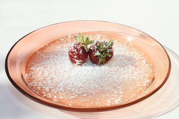 Two strawberries