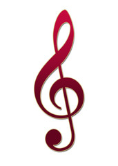 Fototapeta premium clé de sol avec cerclage en or