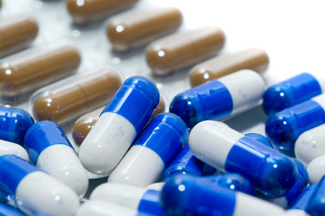 macro of medical pills