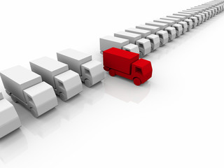 Concetto di competizione: corriere