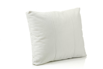 White leather pillow