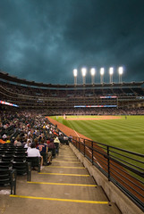 Baseball game before storm 