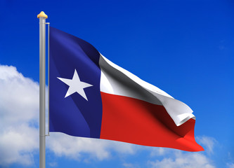 Texas flag (include clipping path)