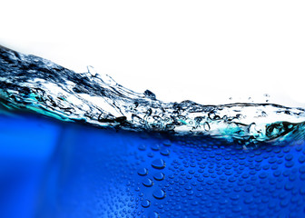 water flow with bubble