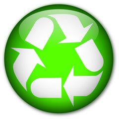 Recycling Button (glassy)