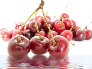 cherries are in water