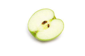 Apple piece isolated on the white background