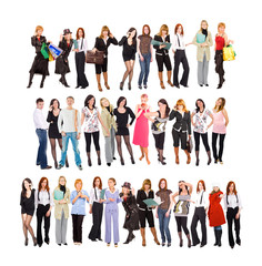 three groups of people