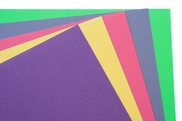 Multi-colored pieces of paper