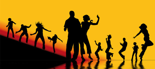 silhouettes - fête et danse - 8274067