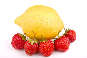 Strawberries and lemon