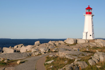Fototapeta na wymiar Peggy's Cove Lighthouse