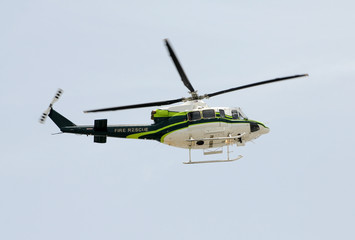 Fototapeta na wymiar Fire rescue helicopter
