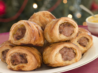 Sausage Rolls and English Mustard
