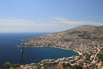 Fototapeta premium Overview on the city of Saranda in Albania