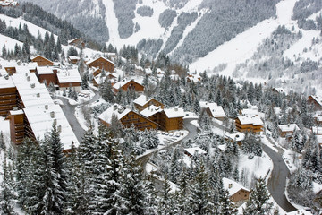 A view of the ski resort